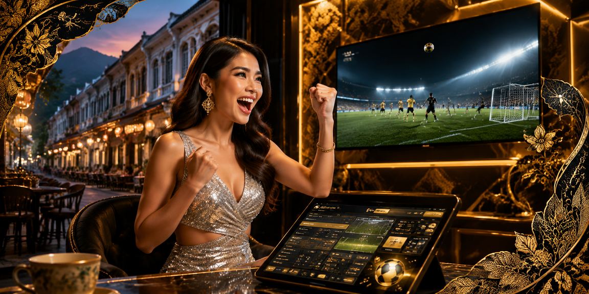 An Ipoh user following live Sports Betting against a Malaysian cultural backdrop